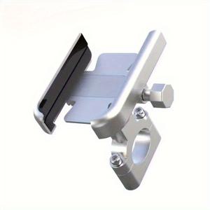 TEMU ALYNIC 튼튼한 알루미늄 & 자전거 휴대폰 거치대 - GPS 내비게이션 스탠드, 비방수, for iPhone, for Samsung, for Xiaomi 호환 - 라이딩을 위한 안전한 그립, 자전거 휴대폰 거치대, 세련된 메탈릭 마감, 견고한 구조, 야외 라이딩