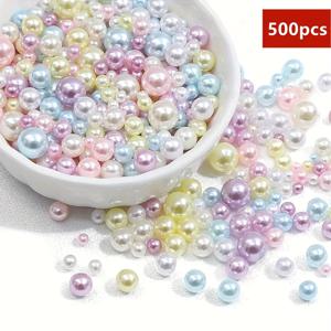 TEMU DIY 주얼리 만들기, 팔찌, 커플 공예용 500개 아크릴 라운드 비즈 3-10mm 혼합 파스텔 색상 - 초보자 및 전문가를 위한 내구성 있는 크래프트 비즈