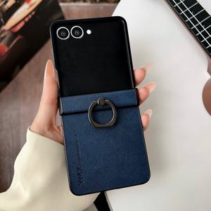 TEMU 삼성 갤럭시 Z 플립3, 갤럭시 Z 플립4, 갤럭시 Z 플립5, 갤럭시 Z 플립6, 갤럭시 Z 플립7용 비즈니스 소가죽 풀 커버리지 안티드롭 보호 케이스