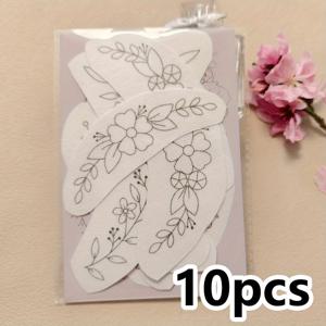 TEMU 초보자와 전문가 모두 사용 가능한 물에 녹는 자수 키트 10개 세트. 티셔츠, 데님 재킷, 청바지, 가방, 모자 DIY 자수에 이상적. 사전 인쇄된 꽃무늬, 아름답고 세탁 가능한 자수 안정지, DIY 손바느질에 적합, 의류 장식,스타일리시 패치,장식 스티칭,고품질 원단,내구성 있는 실,공예 자수,전문 자수 장인,패션