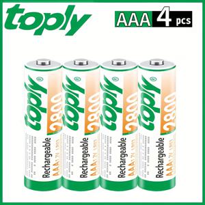 TEMU TOPLY-8개/4개, AAA 1.2V 충전식 배터리, 스테인리스 스틸 버튼 탑, 손전등, 선풍기, 태양광 조명 등에 이상적, 1000+ 사이클 수명, 휴대용 전원 공급원 | 내구성 있는 배터리 | 안전한 배터리 칸