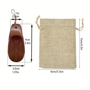 TEMU 목재 신발뒤집개, 미니 휴대용 신발 뚫개, 운동화 및 캐주얼화용 신발 도구 세트 (보관백 포함), 부모님 또는 친구에게 이상적인 선물