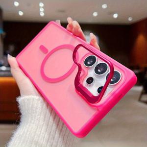 TEMU 부드러운 마감이 있는 강력한 하드웨어가 있는 두 가지 용도의 렌즈 지원을 위한 두꺼운 가장자리가 있는 고급 매그네틱 폰 케이스, 충격 방지 기능이 있는, for samsung S25/S24/S23 FE/ULTRA/PLUS용으로 호환되는, 11개의 축제에 적합한 폰 케이스