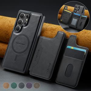 TEMU 다양한 2-in-1 분리 가능한 케이스가 인조 가죽으로 제작되어 강력한 자석 무선 충전 기능을 제공하며, 삼성 갤럭시 S25 울트라, S25 에지, S25, S24 플러스 및 S23 울트라를 위한 디자인입니다. 세트는 세트형 지갑 디자인, 자동 자석 잠금, RFID 차단, 다중 카드 슬롯 및