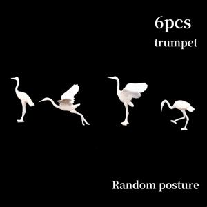 TEMU 6개 세트 리얼리스틱 미니 공작새 모델 - 4가지 동작 (서 있는, 펄럭이는, 날아가는) 화이트 PP 플라스틱 장식품, 모래놀이 테이블 장식, DIY 창의 디스플레이, 홈 & 오피스 데코