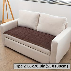 TEMU 3인용 펫 소파 커버 - 기계 세탁 가능한 코듀로이 퀼트 강아지 보호 매트, 미끄럼 방지 원피스 디자인, 가구 보호 및 쉬운 청소, 클래식 스타일, 포근한 질감, 내구성 있는 퀼팅, 튼튼한 스티칭, 바쁜 가정용|소파패드