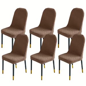 TEMU 4개 또는 6개 자카드 탄성 식탁 의자 커버, 탄성 밴드로 고정, 세탁기 사용 가능, 홈 장식 | 모던 홈 데코 | 탄성 원단, 거실 의자 커버, 가구 리프레시 솔루션,의자 시트 커버,식탁 의자 커버,모던 의자 커버,아르데코 스타일,텍스처 패브릭 디자인,신축성 있는 탄성 소재,내구성 있는 자카드 직조,실용적인 가정주부,바쁜 집