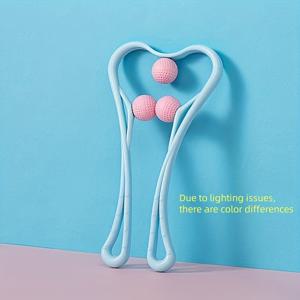 TEMU 수동 목 마사지기, 주름질 목 정화 미니 목 마사지 볼, 목 정화 클립