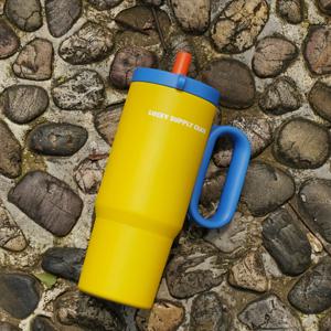 TEMU 25oz 보온 텀블러 316 스테인리스 스틸, 누수 방지 핸들 & 빨대 포함 - 12시간 이상 온도 유지, 야외 캠핑 하이킹용 휴대용 물병 - 크리스마스, 발렌타인데이, 생일 선물 추천 (폴카 도트 디자인), 세련된 디자인의 실용적인 음료 용기|텀블러|트래블보틀