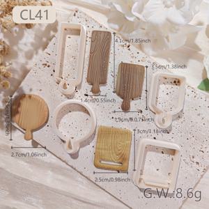 TEMU 미니 접시형 이어링 몰드 | DIY 폴리머클레이 펜던트 커터 세트 - 재사용 가능한 주얼리 만들기 도구, 소품 제작 공예용 모양틀