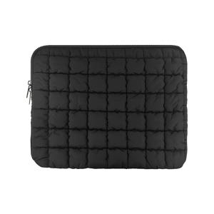 TEMU Valuewin 울트라 소프트 퀼티드 노트북 슬리브 케이스 - 11/13/14/15/16인치 태블릿 호환, 가벼운 보호 커버, 스크래치 및 낙하 방지 지퍼 클로저 - 학교, 사무실, 여행용 - 화이트/블랙, 귀여운 노트북 가방, 미니멀 디자인, 내구성 있는 원단, 리모트 워커 필수품|노트북파우치