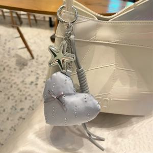 TEMU 스타일리시 러브 하트 스타 귀여운 짧은 로프 휴대폰 케이스 이어폰 키체인 가방 스위트 쿨 액세서리