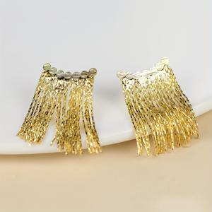 TEMU 1쌍 ANGOL 섬세한 태슬 귀걸이 - KC 골드 도금 캐스케이딩 체인, 우아하고 다용도 여성 주얼리, 파티·휴가·생일 및 일상 착용에 완벽한 패션 이어링