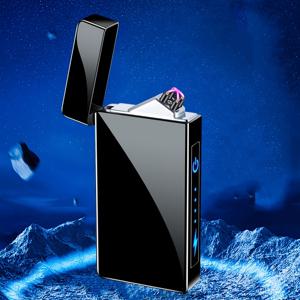 TEMU USB 충전 전자 라이터, 듀얼 아크 전자 라이터, 충전 표시 기능, 무화염 플라즈마 기술, 그라데이션 컬러 디자인, 야외 생존, 비상 및 탐험용