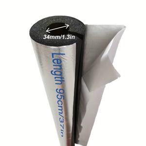 TEMU 37인치 자가 접착식 파이프 단열 튜브 - 프리슬릿 오프닝 및 알루미늄 포일 라이닝, 극한 추위(-32°F) 방지, 야외 파이프, 온수기, 스프링클러용 - 7/8