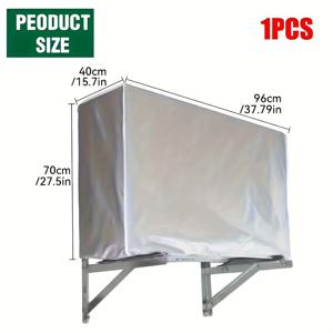 TEMU 1개 방수 야외 에어컨 커버 - 내구성 강화, 먼지 차단, UV 저항, 후크/나사 간편 설치 - 중앙식 AC 장치 및 HVAC 시스템 호환, 주거용/상업용, 모든 날씨 보호, 세련된 디자인, 안전 고정 시스템, 날씨에 강한 소재, UV 저항 재질, 에어컨 실드, 관리인용