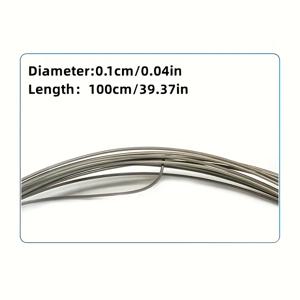 TEMU 1개 고강도 세라믹 유사 금속 와이어 - 매우 유연한, 주얼리 제작, 도자기 프로젝트, 가마 굽기용 - 전기 및 가스 오븐 호환 가능 - 펜던트, 구슬, 조각품을 위한 내구성 있는 공예 와이어 - 세라믹 호환 금속 구조, 주얼리 제작, 공예 금속 작업용, 고탄성 저항성 와이어