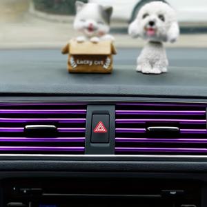 TEMU 차량 에어컨 통풍구용 필수 장식 스트립 10개, 구부릴 수 있는 디자인, 창의적인 내부 개조 스트립, 모양의 도어 엣지 보호대, 유연하고 반짝이는 내부 액세서리, 범용 차량 통풍구에 적합