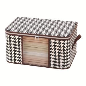 TEMU 1개 또는 3개 대형 접이식 패브릭 수납함 (플립 뚜껑 및 손잡이 포함), 내구성 있는 부직포 접이식 정리함 - 옷장, 침실, 기숙사, 캠핑, 여행용 - 공간 절약 수납 컨테이너, 옷장 정리 및 수납, 기숙사 필수품, 클래식 디자인, 텍스처 마감, 침대 밑 수납