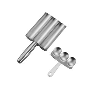 TEMU 2피스 스테인리스 스틸 쌀-고기 만두 기계 세트 - 논스틱, 사용하기 쉬운 쌀-고기 만두 몰드, 완벽한 모양의 새우 슬라이드, 야채 볼 만들기에 적합 - 휴일 요리에 매우 적합 (크리스마스/추수감사절)