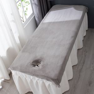 TEMU 1개 마사지 테이블 커버 (90cm x 190cm) - 얼굴 구멍 포함, 살롱용 미용 보관, 잔여물 포집으로 위생 유지, 휴대용 소재, 내구성 강한 원단, 경량 디자인, 스파 및 웰니스 센터 보호 커버