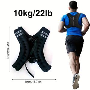 TEMU 3kg/5kg/8kg/10kg 무게 조끼 피트니스 트레이닝 특수 무게 모래주머니 숨겨진 러닝 조끼 스포츠 강도 어깨 등 모래주머니, 배터리 미포함