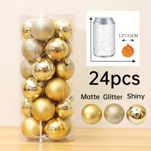 TEMU 크리스마스 장식품 - 블루, 레드, 골든, 그린, 핑크 글로시 & 매트 볼 - 트리, 집, 사무실, 파티용 걸이 장식 - 내구성 있는 플라스틱 데코 - 배터리 불필요, 쉬운 걸이 고리 - 크리스마스, 추수감사절, 새해 장식 - 합리적인 가격의 파티 용품, 세련된 홈 데코, 가벼운 디자인, 장식 구체, 홈