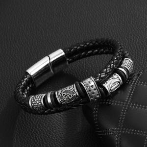 TEMU 1개 세련된 블랙 브레이디드 빈티지 팔찌, 핸드메이드 남성용 직조 액세서리 - 비즈니스 & 캐주얼 착용 가능, 내구성 있는 패션 주얼리 선물, 트렌디한 남성 패션 소품