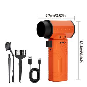 TEMU XZXY 750G 강력 휴대용 터보 제트 팬 (4x2500mAh 충전식 배터리, Type-C 고속 충전, 4단 속도 조절, 인체공학적 손잡이 & 컴팩트 디자인) - 키보드, PC, BBQ, 캠핑, 차량, 건조기, 냉각, 눈 & 낙엽 제거용 - 남성 선물|키보드|차량용선풍기|캠핑선풍기