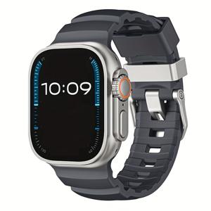 TEMU 아웃도어 스포츠용 밴드, 부드럽고 편안한 손목끈, Apple Watch 10 6 5 4 3 2 1 SE Ultra 시리즈 42mm/44mm/45mm/49mm/(S10) 46mm에 적합한, 남성을 위한 멋진 패션 액세서리|스마트워치