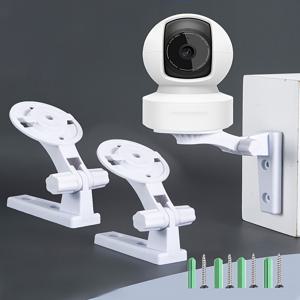 TEMU TP-Link Tapo C200/C210, Kasa EC70/KC410S 실내 팬 틸트 호환 벽걸이 카메라 브래킷 2개 세트, 실내외용 천장 브래킷 감시 카메라, 180도 회전 조절 가능한 액세서리