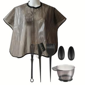 TEMU 7-in-1 전문 헤어염색 도구 세트 | 수상파 캡 + 믹스볼+인체공학적 빗｜살롱급 6피스 키트, 모든 이발에 사용가능｜귀덮개｜크리스마스 & 데이 선물｜프로페셔널 스타일리스트를 위한 홈&멀티씬 사용