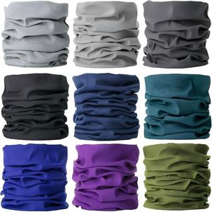 TEMU 9pcs 멀티컬러 통기성 넥 게이터 발라클라바 페이스 마스크 - 방풍 풀 넥 & 얼굴 커버리지, 가볍고 신축성 있는 디자인, 스키, 사이클링, 타기용 - 9가지 색상 (그레이/블랙/네이비/틸/올리브/퍼플/마룬/터키즈/네이비)