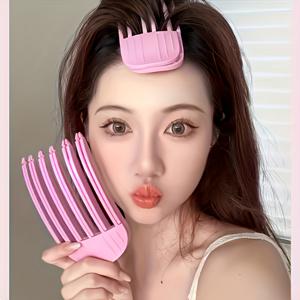 TEMU 볼륨 헤어 클립 + 컬링 아이언 세트 해골 디자인 루트 플러피 도구 앞머리 롤러 여성 및 소녀용 수동 스타일링 긴 짧은 얇은 곱슬 머리에 적합, 헤어 스트레이트너, 컬러/컬러 포 헤어, 얇은 컬러, 루트 볼륨 클립, 앞머리 스탠드 업, 헤어 푸시 다운, 무열 컬러, 볼루미 헤어용 빅디