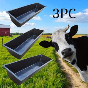 TEMU 3개 세트 사료/물통합형 | 고강도 일상사용 & 다수동물공유에 적합, 소먹이기구, 말먹이 그릇, 젖소급식기 솔루션, 농장설비, 내구성 있는 건축, 헤비듀티 이파리대, 보강된 구조, 방청제가 포함된 자동급여기, 가축관리를 위한 시스템