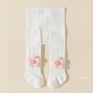 TEMU 1쌍 솔리드 컬러 베이비 걸 하트와 플라워 프린트 타이츠, 생일, 휴일, 캐주얼 복장에 적합, 베이비 걸 아웃핏,특별한 날을 위한 타이츠,귀여운 베이비 레깅스,플로럴 프린트 타이츠,신축성 있는 핏,손세탁만 가능,포근한 레깅스