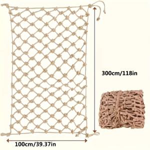TEMU 2개 짜리 줄로 된 네티, 빈티지 줄로 된 천장 분할 장식 네티, 야외 등반 네티, 안전 보호 네티, 정원 식물 등반 네티, 야외 테라스 장식용 빈을 등반하는 메시.
