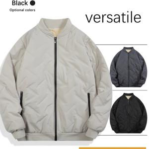 TEMU 남성용 헤비 듀티 보온 재킷 - 풀 지퍼 겨울 코트, 풀 지퍼 클로저, 풀 길이 지퍼 & 야구 칼라 - 추운 날씨를 위한 헤비 듀티 겉옷, 두꺼움