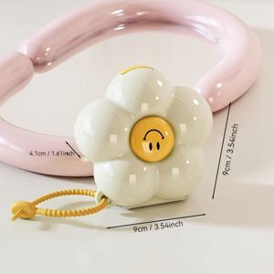 TEMU 휴대용 도파민 스타일 플로럴 보관함 - 핸들 포함, 아름다운 파스텔 디자인, 내구성 있는 플라스틱 여행 정리함 (소품, 화장품, 주얼리용) | 예술적인 패션 컴팩트 케이스 | 낙관적인 영감을 주는 사계절 다용도 메이크업 파우치