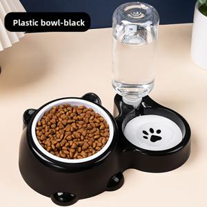 TEMU 기울어진 입구가 있는 고양이 그릇; 개용 고양이밥통; 스테인리스강 사료·물대형, 두가지 일체화 수식기 세트; 애완동물사료볼; 고양이와 강아지를 위한 음수/사료공급장치; pet supplies., Cute Cat Bowl, Pet Stand for Bowl, Slow Feeder Cat Bowl, Flat Cat Bowl