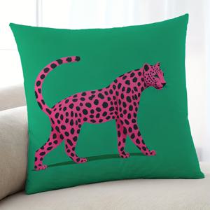 TEMU 1개 네온 프린트 쿠션 커버 - 핑크, 그린 & 블랙 현대적인 사각형 베개케이스 (지퍼포함), 세탁기 가능한 플러시 소파/침대용 장식품, 모던한 DIY 홈데코에 딱! 선물로도 완벽 (45x45cm, Insert 없음) - 네온 핑크 & 라임 그린 디자인, 단면 숏 플러시, 거실·침실을 위한 스타일의 아름다운 패턴