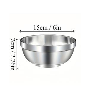 TEMU SHAON 스테인리스 스틸 이중벽 보울 5pcs - 단열 샐러드, 국수, 수프 보울, 시리얼, , 디저트용 다목적 서빙 보울 - 내구성, 재사용 가능, 식기세척기 안전 주방용품 베이킹 도구-주방 액세서리 크리스마스 특가