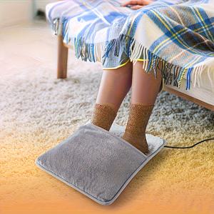 TEMU 휴대용 전기 발 온열 패드 - 조절 가능한 온도(50°C-100°C), 컴팩트 디자인, 여행용, 사무실 및 가정용, 2~4인용, 블랙, 휴대용 온열기, 내구성 있는 소재, 무선 작동