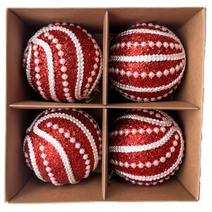 TEMU 4개 축제 크리스마스 볼 장식품 3.15인치 플라스틱 벽걸이 장식 볼, 및 물방울 무늬, 크리스마스 트리, 결혼식, 파티 및 축제 홈 데코레이션에 적합, 전원 불필요, 내구성 좋은 플라스틱 OPP 포장