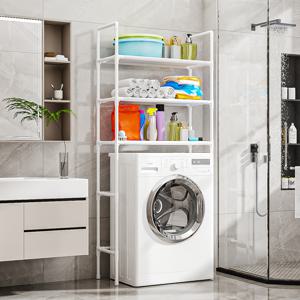 TEMU 헤비듀티 금속 화장실 선반, 세탁기 및 건조기용 오버탑 수납 선반, 세탁실 수직 스탠딩 정리대 - 공간 절약형 다목적 욕실 & 옷장 (발코니/세탁소) 천장부터 바닥까지 멀티레이어 수납, 선반, 컴팩트 선반 유닛,녹 방지 프레임,건조대,작은 공간 생활|빨래건조대|욕실선반|화장실선반
