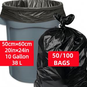 TEMU 50×60cm (20×24인치) 38L 대형 쓰레기봉투, 할로윈 크리스마스 헤비듀티 두꺼운 쓰레기 봉투, 강력한 찢김 방지 및 누수 방지, 접이식 팩, 사무실, 가정, 주방, 거실, 잔디, 이벤트, 야외 정원, 상업 및 산업용