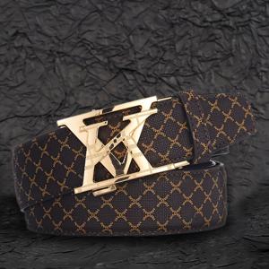 TEMU CKIRUV 남성용 클래식 레터 디자인 벨트 자동 합금 버클 - 블랙 & 화이트 대비, 텍스처드 인조 가죽, 내구성 및 스타일리시 비즈니스 캐주얼, 발렌타인데이 & 아버지의 날 선물, 고품질 벨트, 남성용 벨트