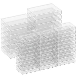 TEMU 45개 페인팅 트레이 (뚜껑 포함) - 2-in-1 아트 보관 용기 & 라인업 트레이, 효율적인 공예를 위한 업그레이드된 볼록 포인트 바닥 디자인, 비즈, 실, 액세서리용 내구성 플라스틱 정리함, 공예 필수품 | 칸막이|보석십자수