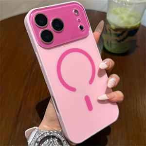 TEMU 럭셔리 오렌지 매트 자석 아이폰 17 프로 맥스 에어 16 15 14 프로 맥스 소프트 TPU 무선 충전 케이스, 스타일리시 커버, 룩,고품질 케이스,부드러운 질감,아이폰 액세서리,아이폰 사용자,가제트 애호가