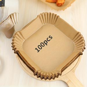 TEMU 50/100개 일회용 에어프라이어 라이너 16.0.07-8 QT 에어프라이어용 - 논스틱 방수 양피지 시트, 튀김, 베이킹, 로스팅 및 전자레인지용 - 고품질 주방 액세서리, 쉬운 청소,식품 안전 라이너,내열성 소재,바쁜 가족들